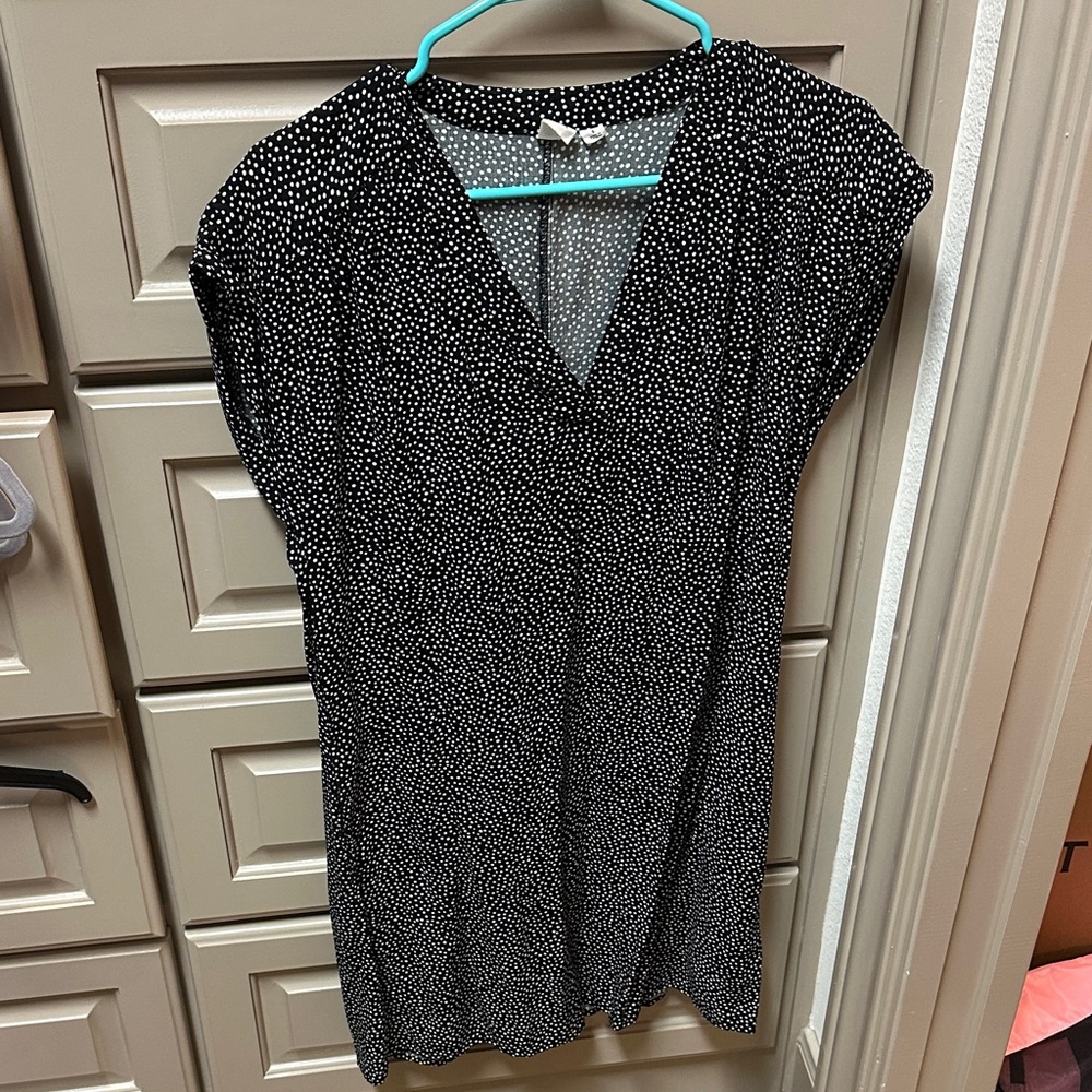 GAP Black and White Polka Dot Mini Dress